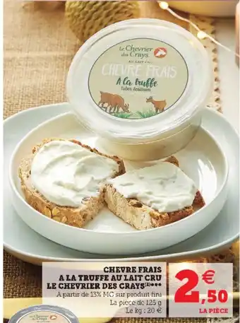 Super U Chevre Frais offre