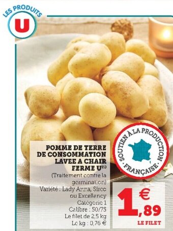 Super U Pomme de Terre de Consommation offre