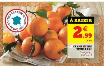 Super U Clementine Feuilles offre