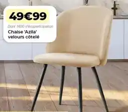 L'incroyable Chaise 'avilla' velours côtelé offre