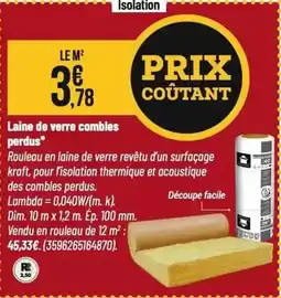 Tridôme Kraft - laine de verre combles perdus offre