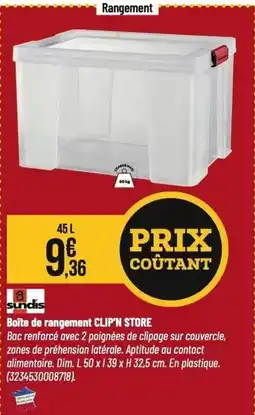 Tridôme Sundis - boîte de rangement clipm offre