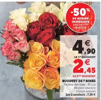 Super U Bouquet de 7 Roses offre