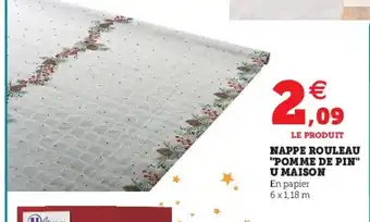 Super U Nappe Rouleau offre
