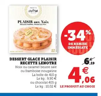 Super U Dessert Glace Plaisir offre