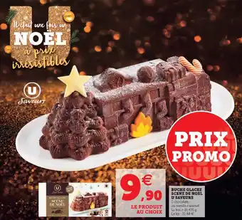 Super U Buche Glacee Scene de Noel offre