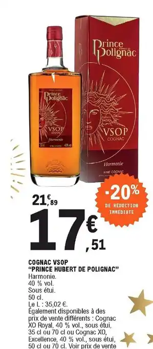 E.Leclerc Cognac Vsop offre