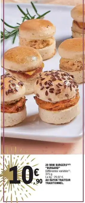 E.Leclerc 20 Burgers offre