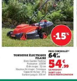Super U Tondeuse électrique offre