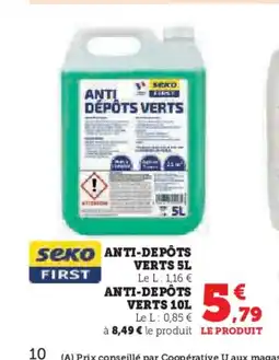 Super U Anti dépôts verts offre