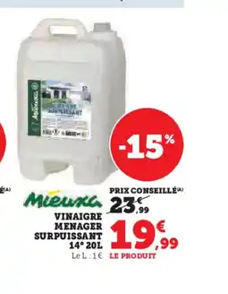 Super U Vinaigre menager surpuissant offre