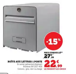 Super U Boîte aux lettres 1 porte offre