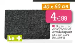 Kandy Tapis ultra absorbant et antidérapant offre