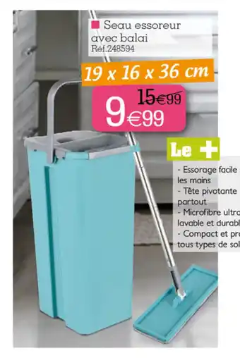 Kandy Seau essoreur avec balai offre