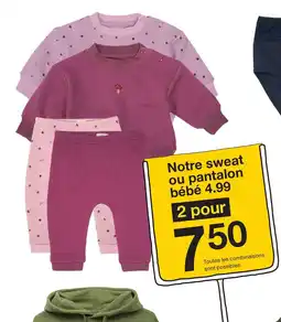 Zeeman Notre sweat ou pantalon bébé offre