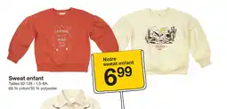 Zeeman Sweat enfant offre