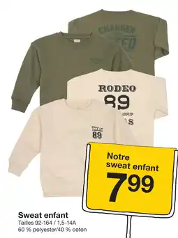 Zeeman Sweat enfant offre