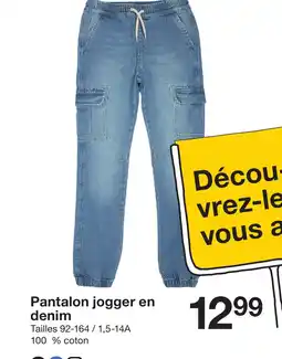 Zeeman Pantalon jogger en denim offre