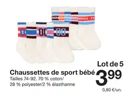 Zeeman Chaussettes de sport bébé offre