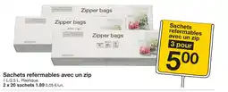 Zeeman Sachets refermables avec un zip offre