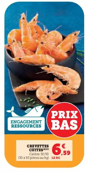Hyper U Crevettes cuites offre