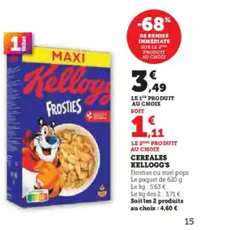 Hyper U KELLOGG'S Cereales offre