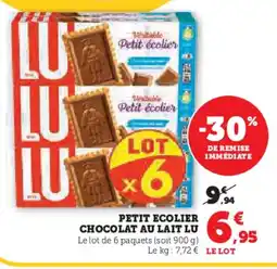 Hyper U LU Petit ecolier chocolat au lait offre