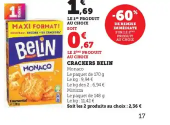 Hyper U BELIN Crackers offre