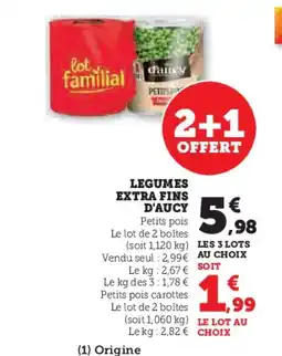 Hyper U D'AUCY Legues extra fins offre