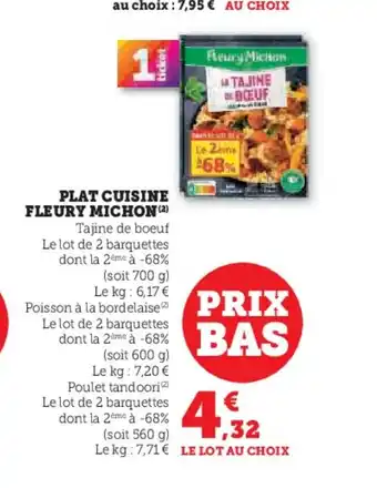 Hyper U FLEURY MICHON Plat cuisine offre