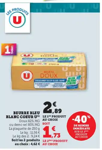 Hyper U BEURRE BLEU BLANC COEUR U offre