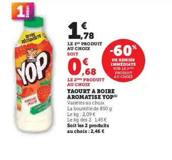 Hyper U YOP Yaourt a boire aromatise offre