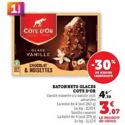 Hyper U COTE D'OR Batonnets glaces offre