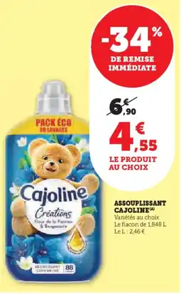 Hyper U CAJOLINE Assouplissant offre