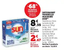 Hyper U SUN Detergent vaisselle machine offre