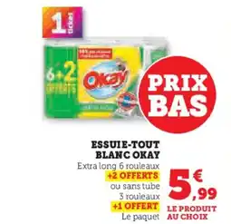 Hyper U OKAY Essuie-tout blanc offre