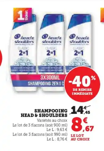 Hyper U HEAD & SHOULDERS Shampooing offre