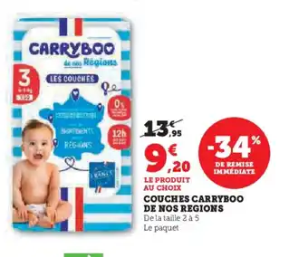 Hyper U Couches carryboo de nos regions offre