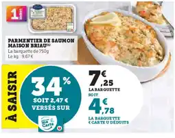 Hyper U MAISON BRIAU Parmentier de saumon offre
