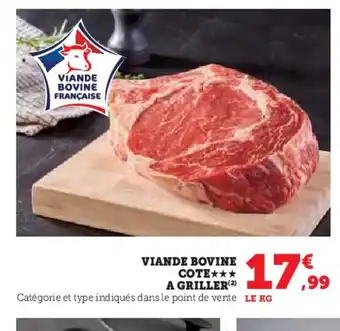 Hyper U Viande bovine cote a griller offre