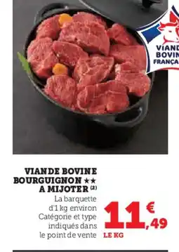Hyper U Viande bovine bourguignon a mijoter offre