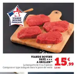 Hyper U Viande bovine pave a griller offre