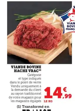 Hyper U Viande bovine hache vrac offre