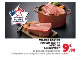 Hyper U Viande bovine pot au feu avec os a mijoter offre