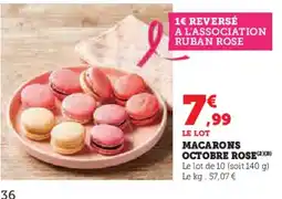 Hyper U Macarons octobre rose offre