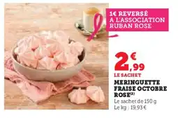 Hyper U Meringuette fraise octobre rose offre