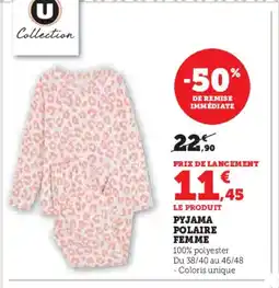 Hyper U Pyjama polaire femme offre