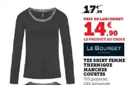 Hyper U Tee shirt femme thermique manches courtes offre