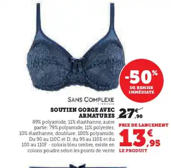 Hyper U Soutien gorge avec armatures offre