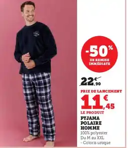 Hyper U Pyjama polaire homme offre
